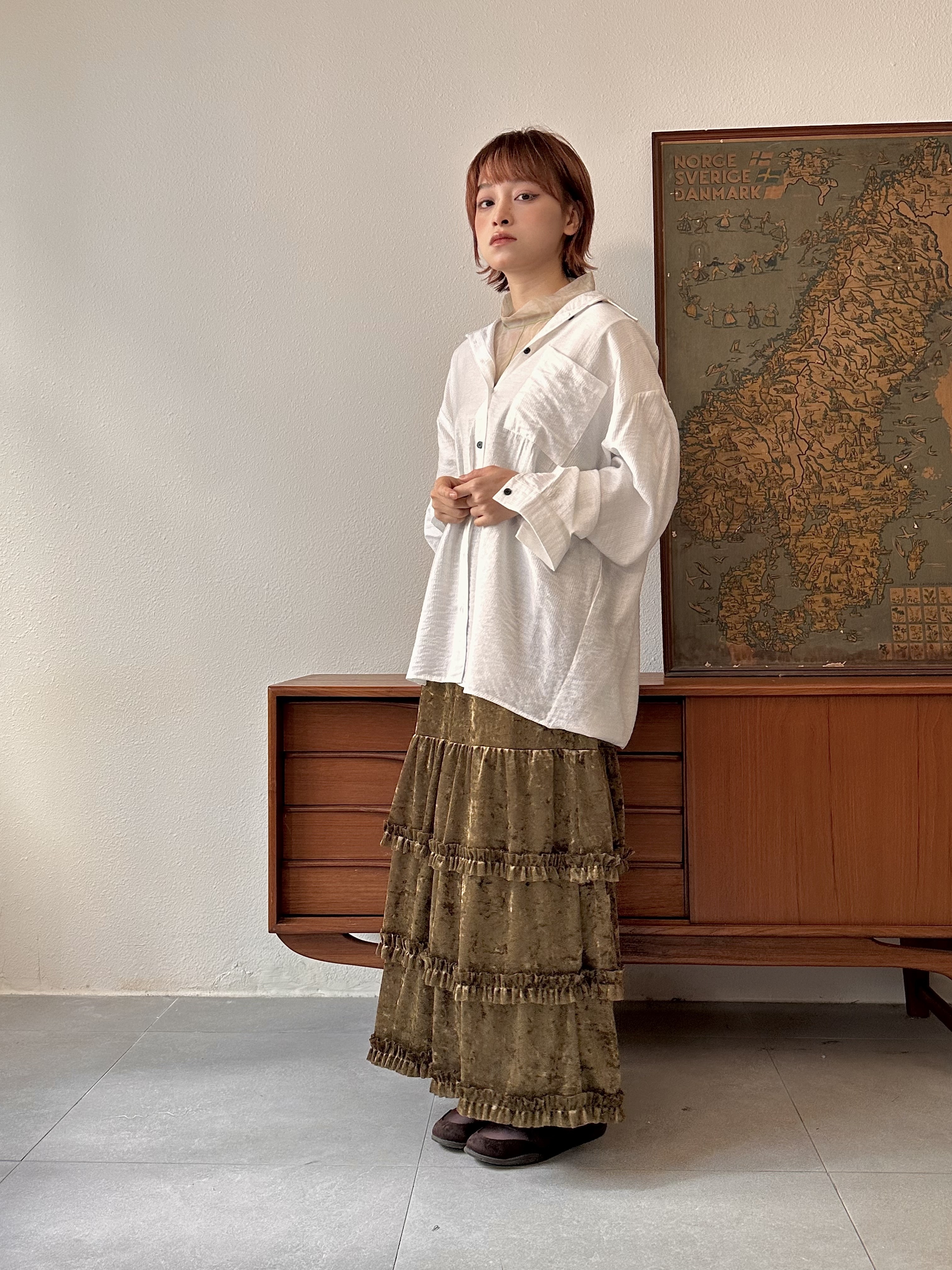 網眼絲絨蛋糕裙 - SK54851