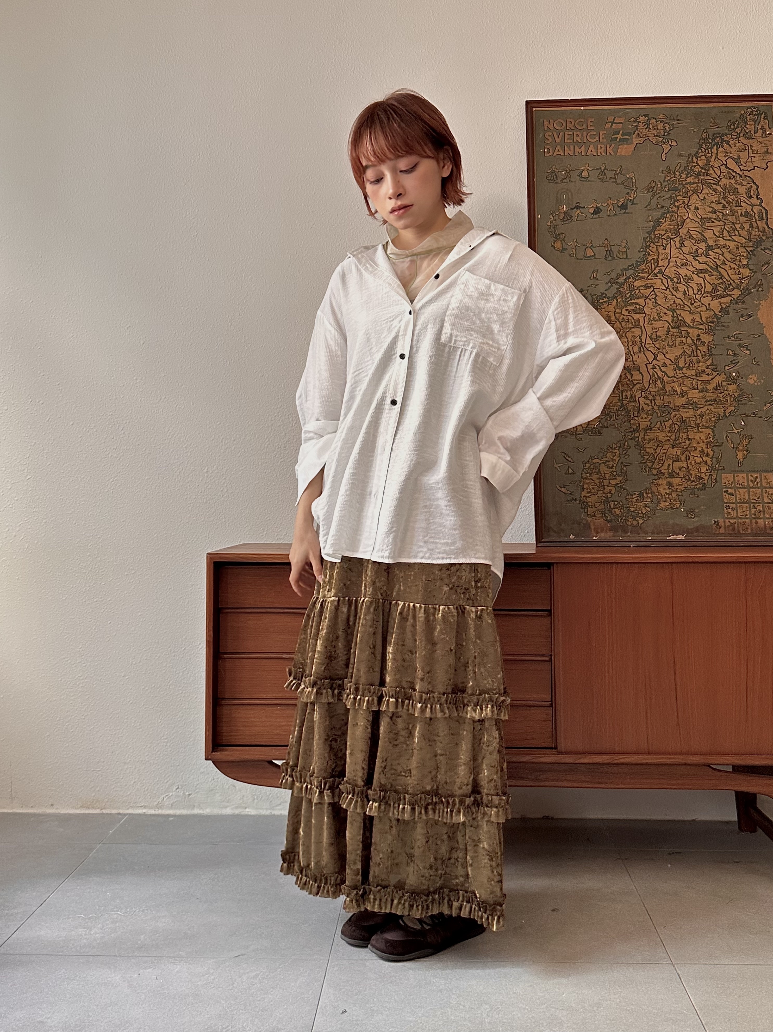 網眼絲絨蛋糕裙 - SK54851