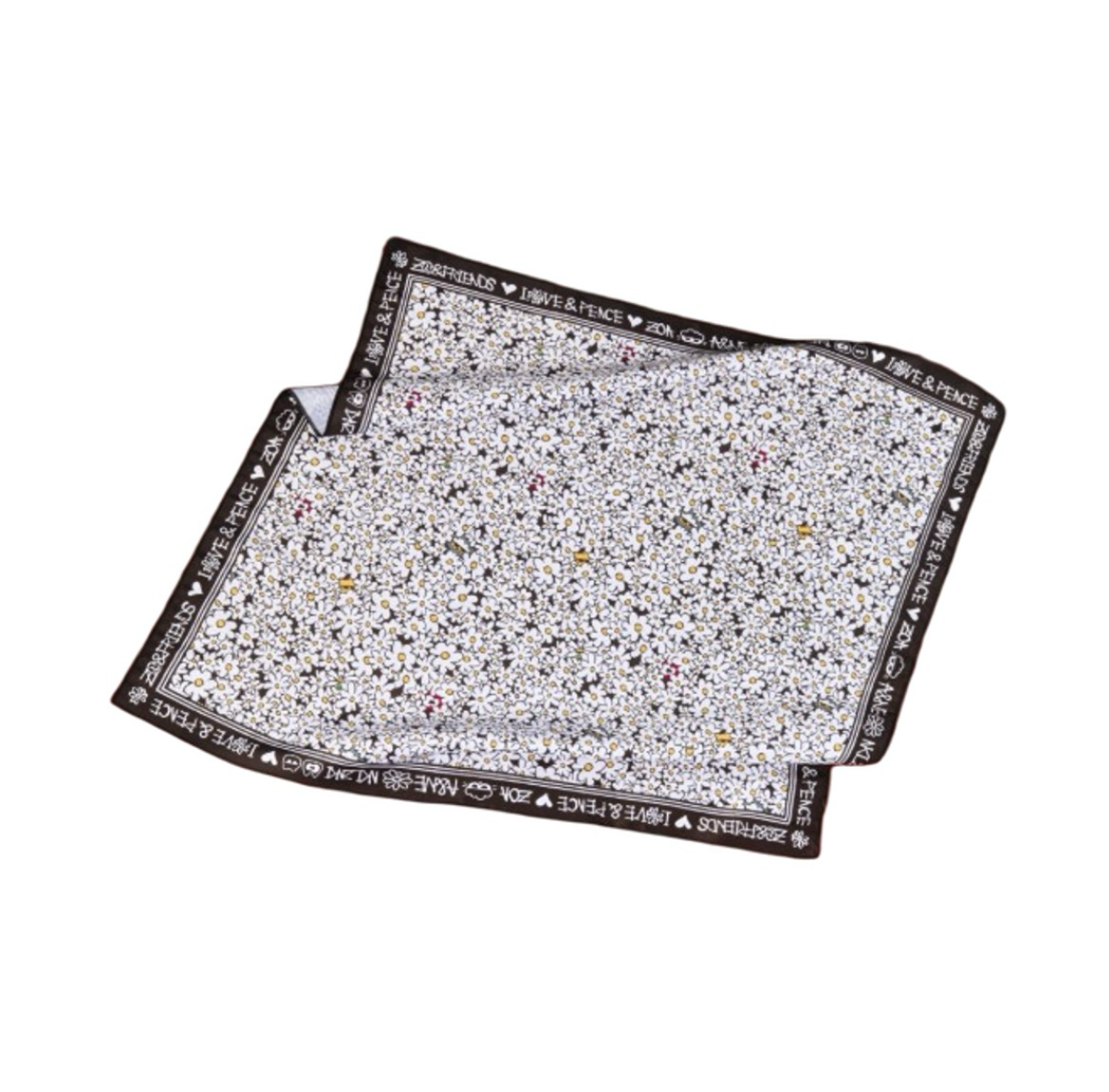 ［Zo&Friends］圍巾 白色 黑色