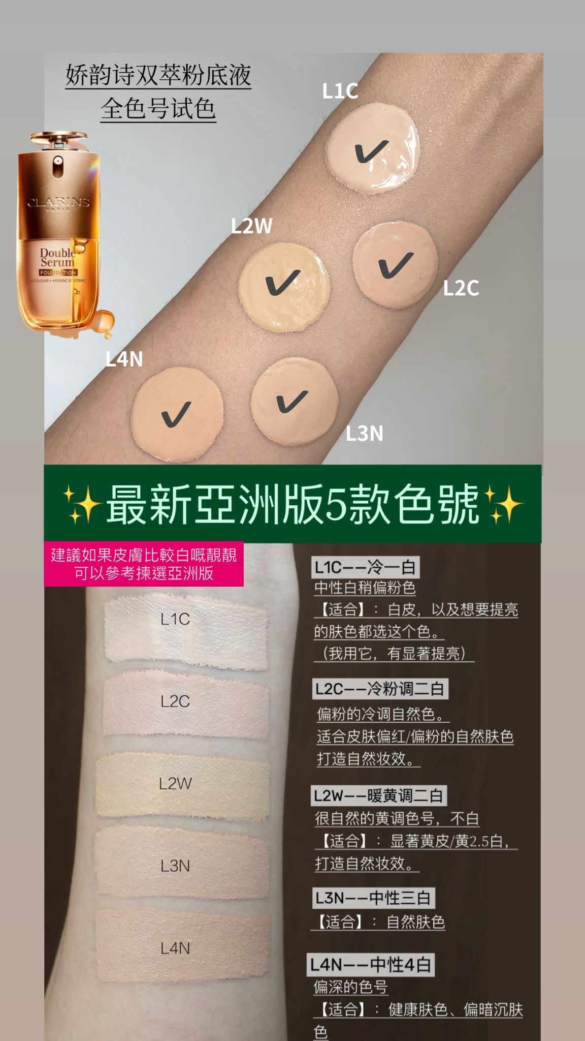 Clarins 雙粹精華粉底液
