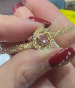 260131 - C72 潘潘金色圓形粉鑽隔珠1粒