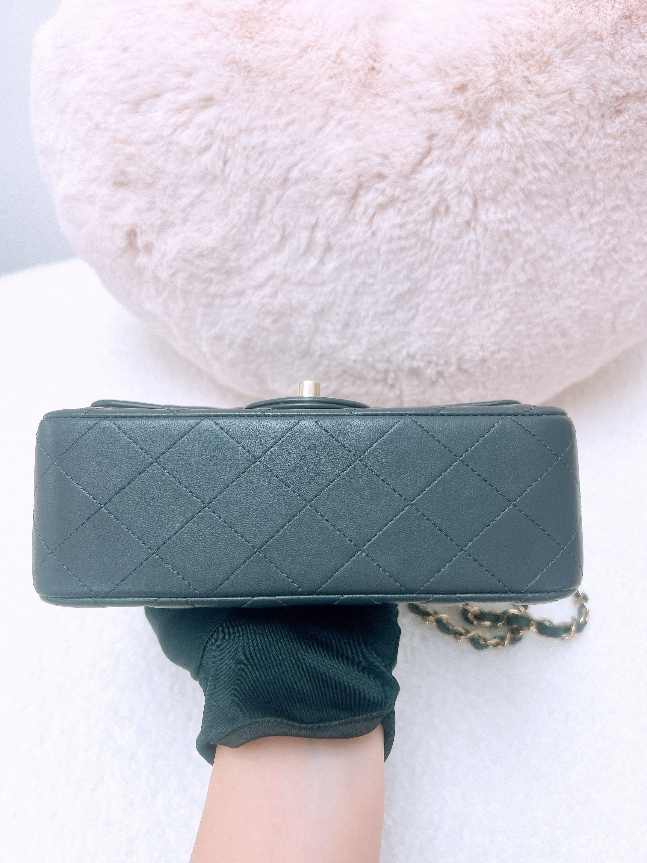 Chanel classic flap mini cf 20 (dark grey/ GHW)
