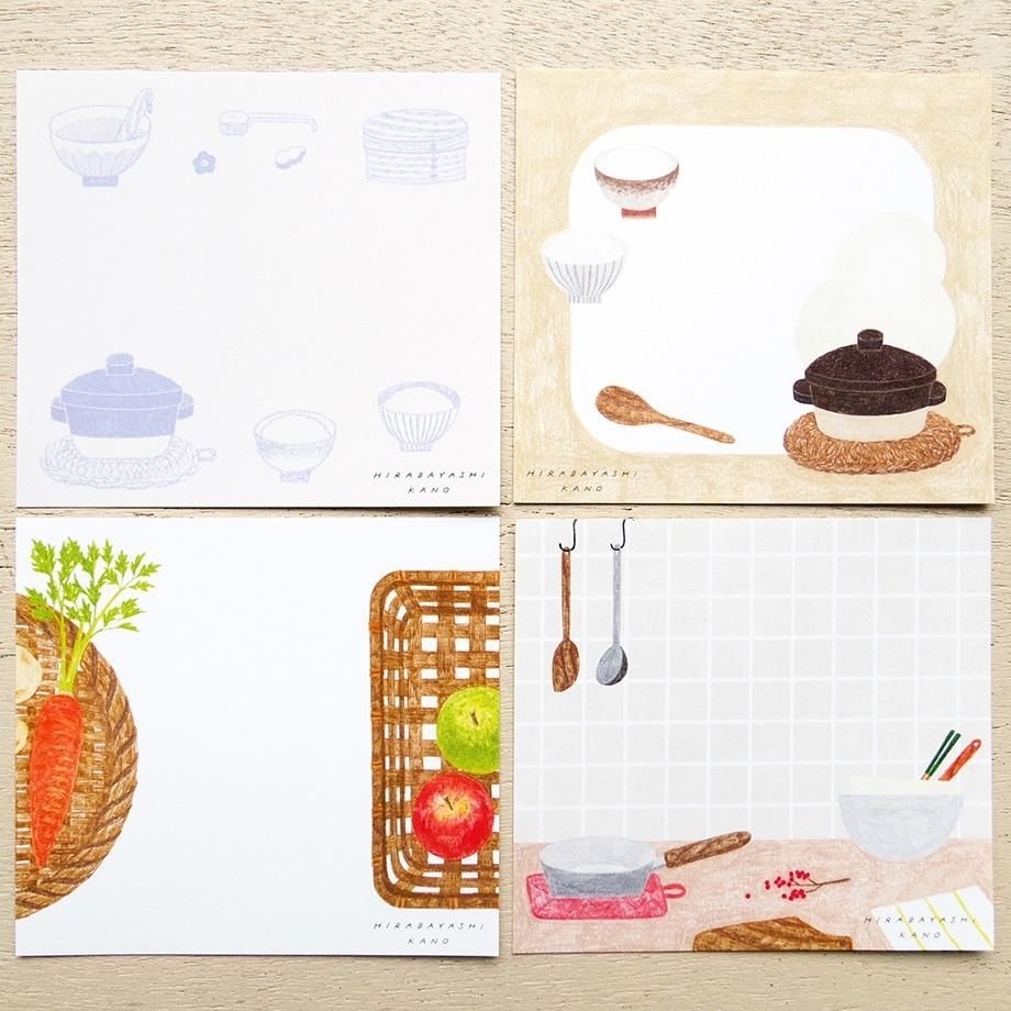 廚房器具 120枚便條本 memo｜日本表現社 x 平林香乃