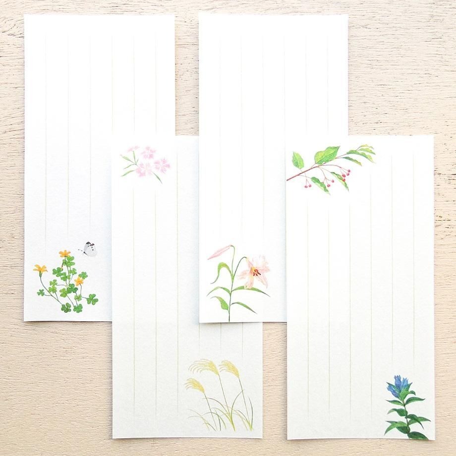 鹿之音 花之小徑 和紙一筆箋｜日本表現社