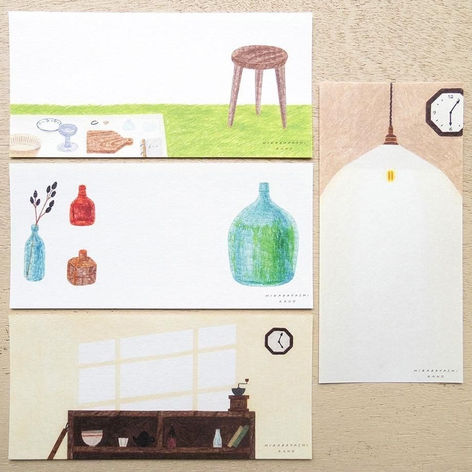 平林香乃 古道具 和紙一筆箋｜日本表現社