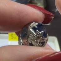 260131 - C105 潘潘銀色星星月亮藍鑽隔珠1粒