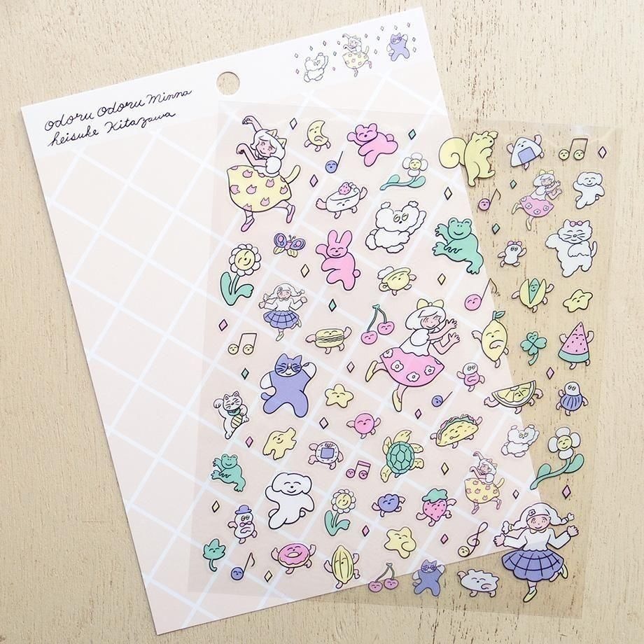 北澤平祐 一起跳舞 透明PET貼紙｜日本表現社