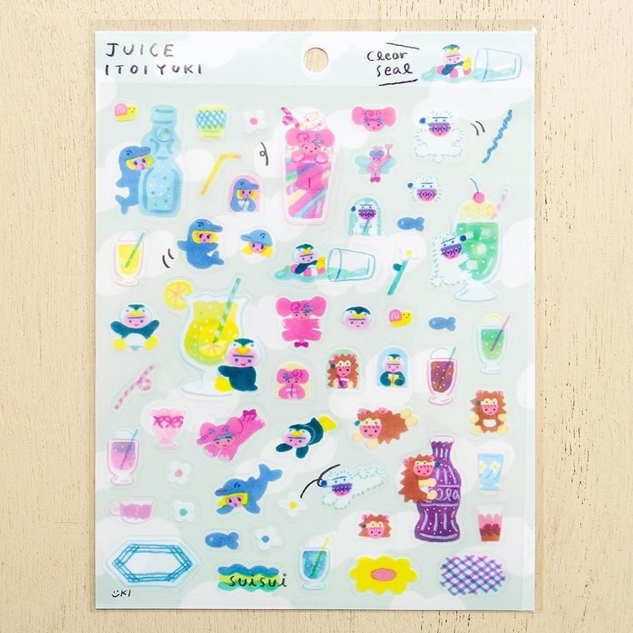 ITOI YUKI：Juice 透明PET貼紙｜日本表現社