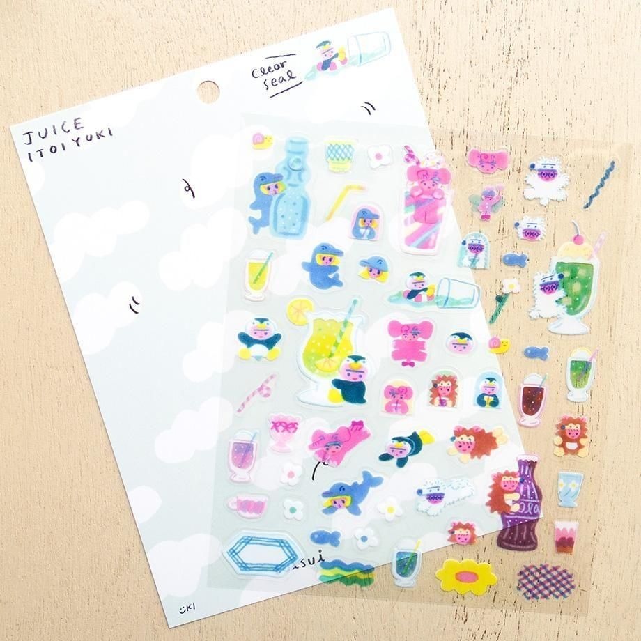 ITOI YUKI：Juice 透明PET貼紙｜日本表現社