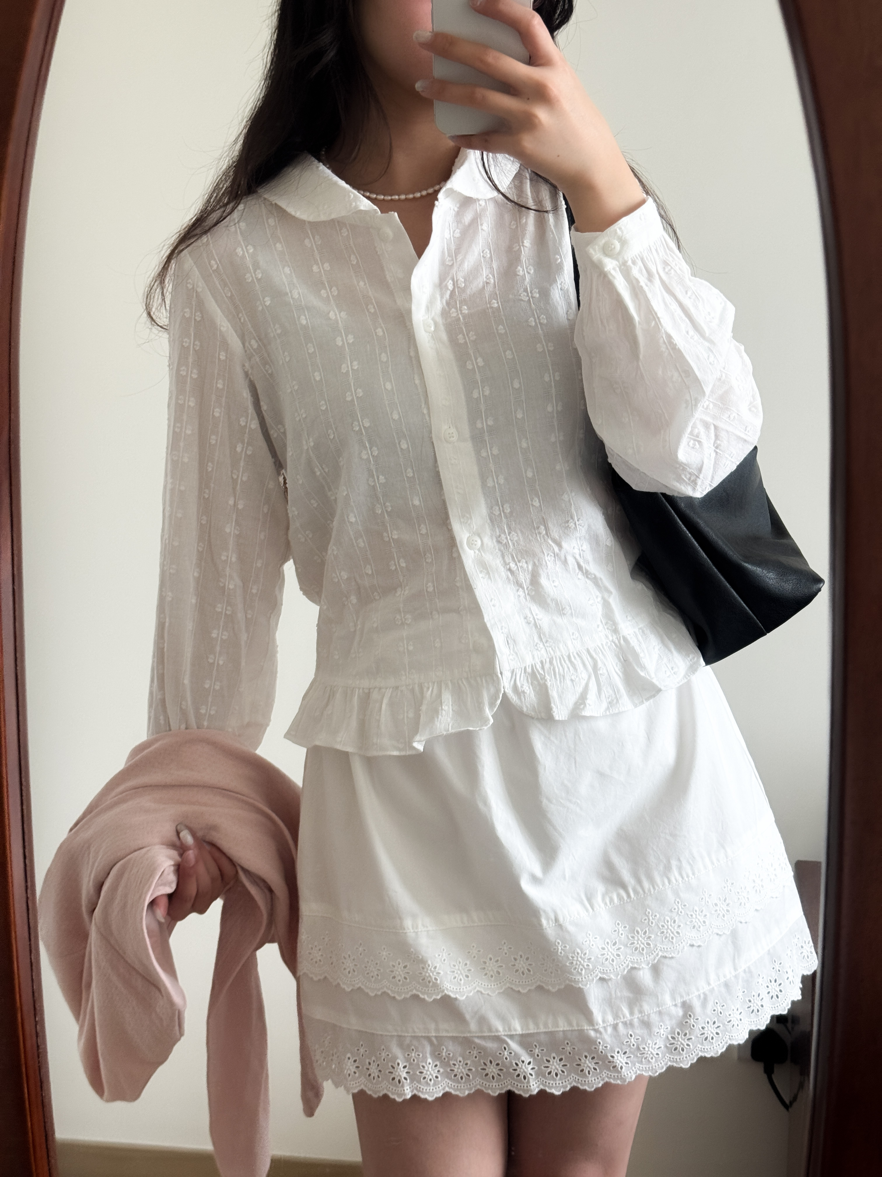 春天穿搭必備//通花層次裙褲