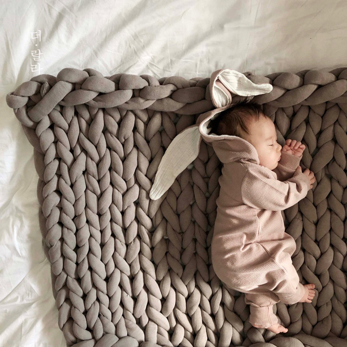 韓國 THE LALA - 25冬 小兔子拉鍊包屁衣