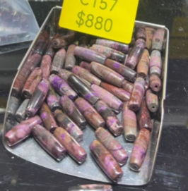 260131 - C157 絲絨料帝王紫舒俱來長筒隔珠1粒