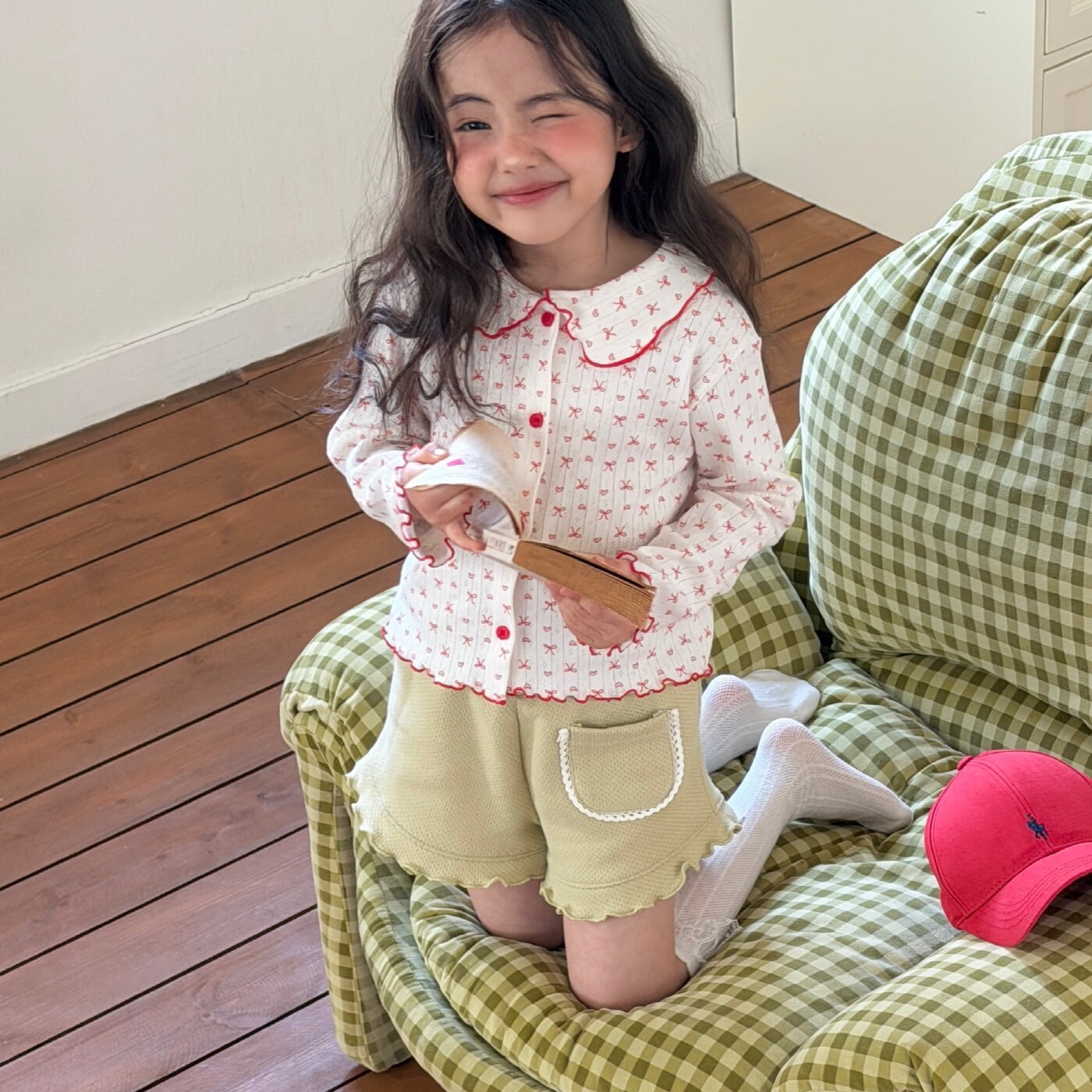 90-130 花邊口袋短褲 2色