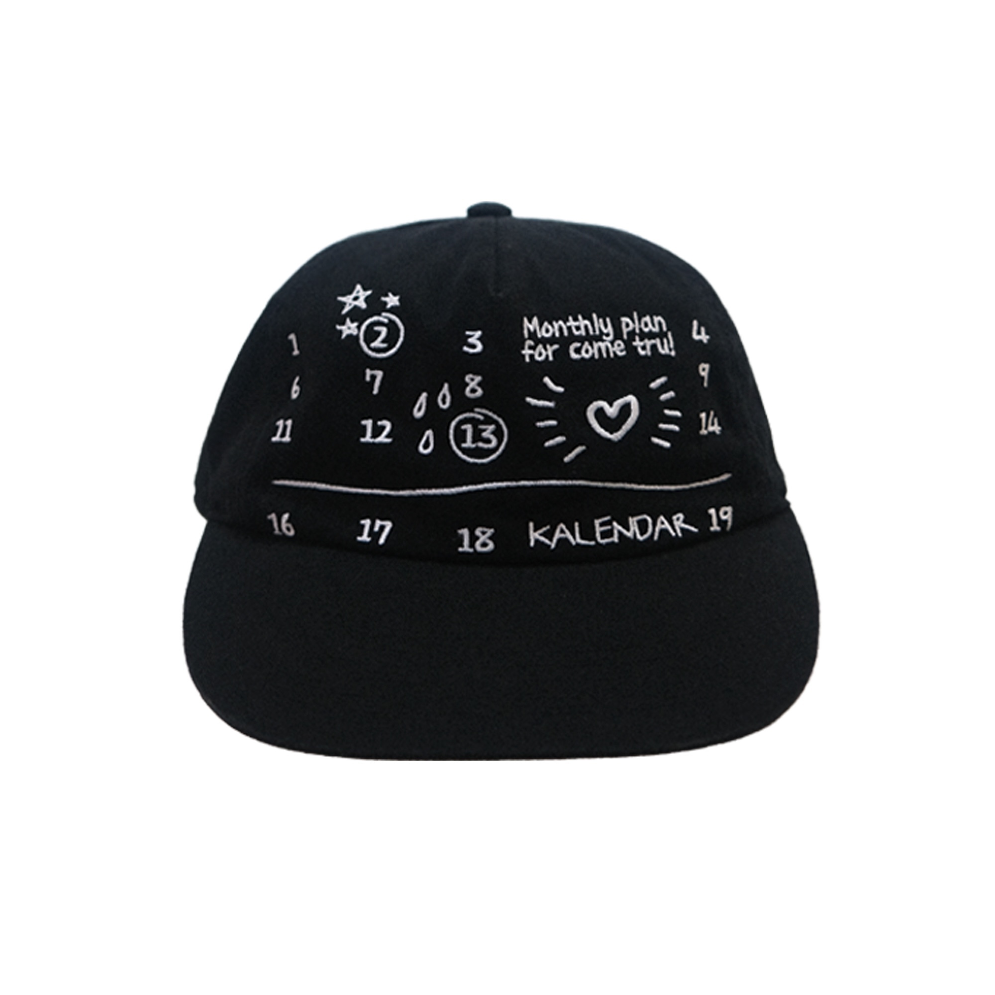 KALENDAR - Monthly Plan 5panel Cap - Black