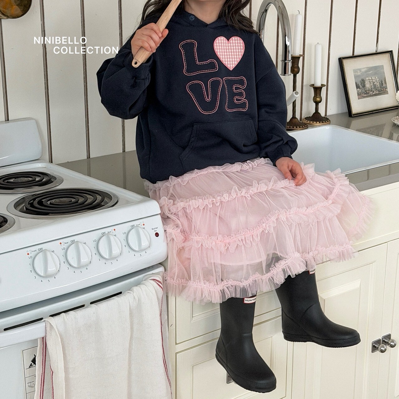 90-130 木耳邊公主風紗裙 2色