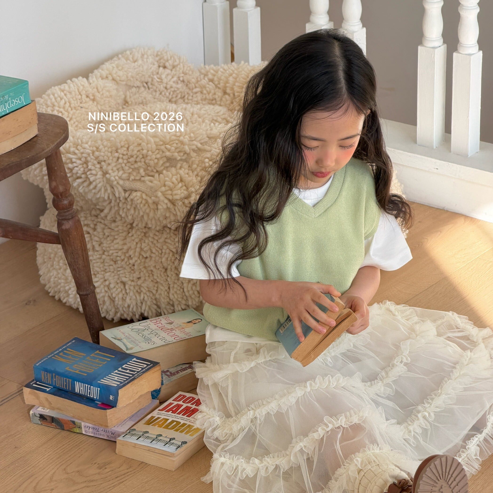 90-130 木耳邊公主風紗裙 2色