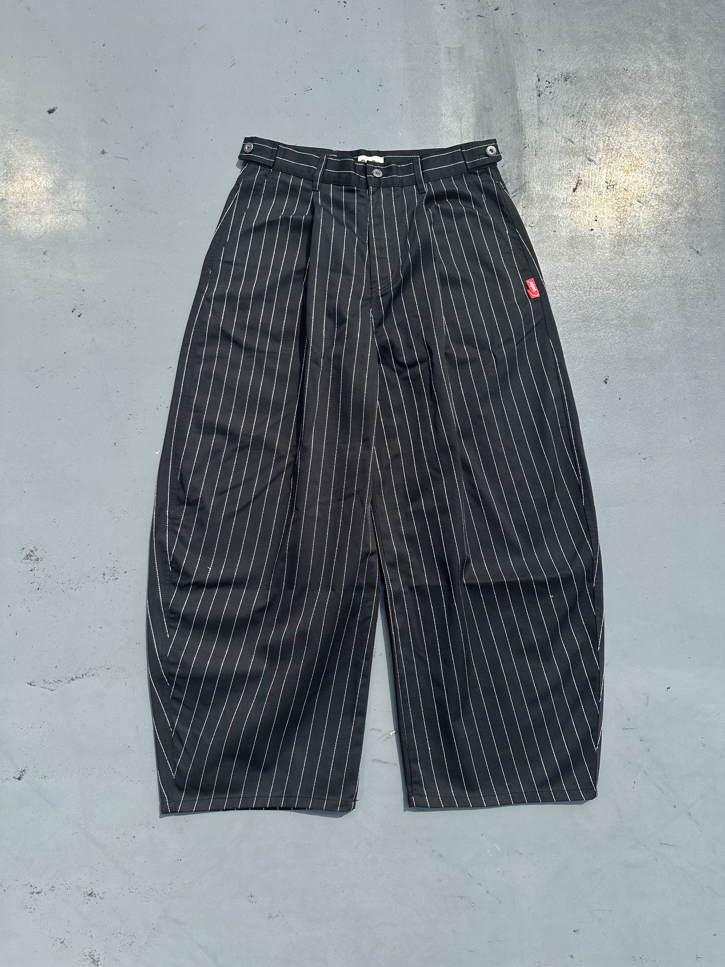 Stripe Tuck Buggy Pants