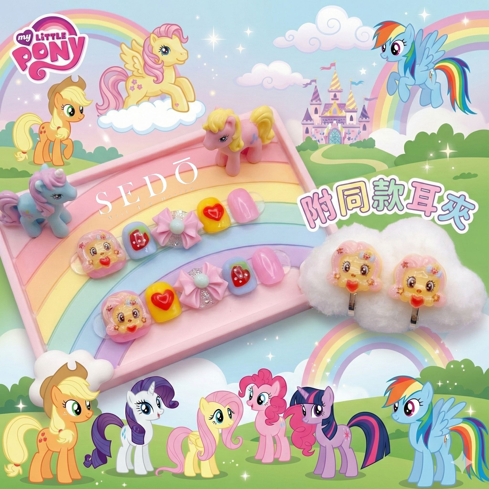 ■兒童甲■彩虹小馬天使柔柔(附耳夾)