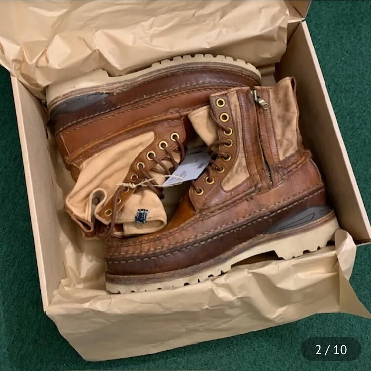 LAST PCS: VISVIM ICT GRIZZLY BOOTS *Horween Cow Leather - BROWN SIZE 8.5