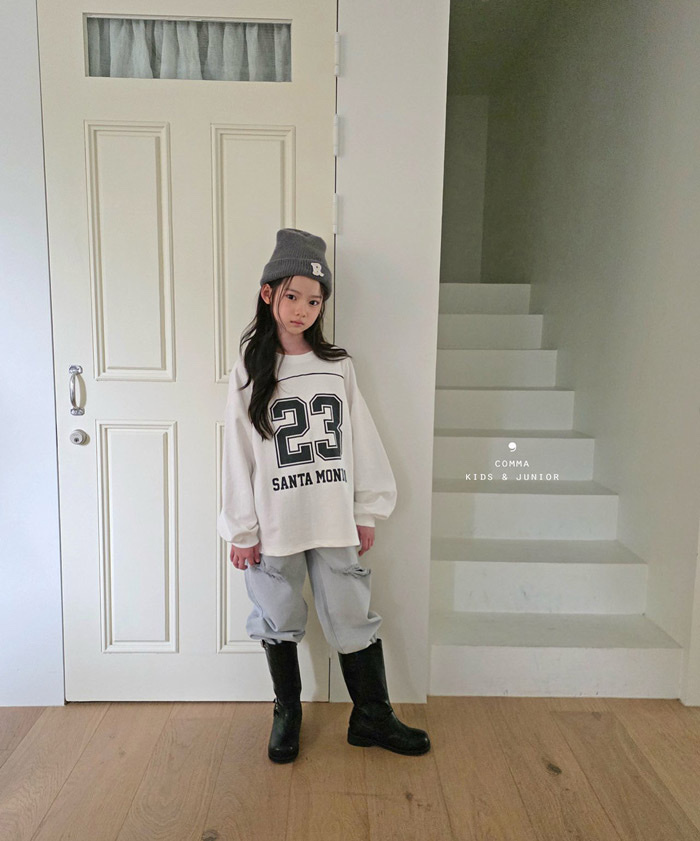 正韓春Ccomma 三色數字23上衣