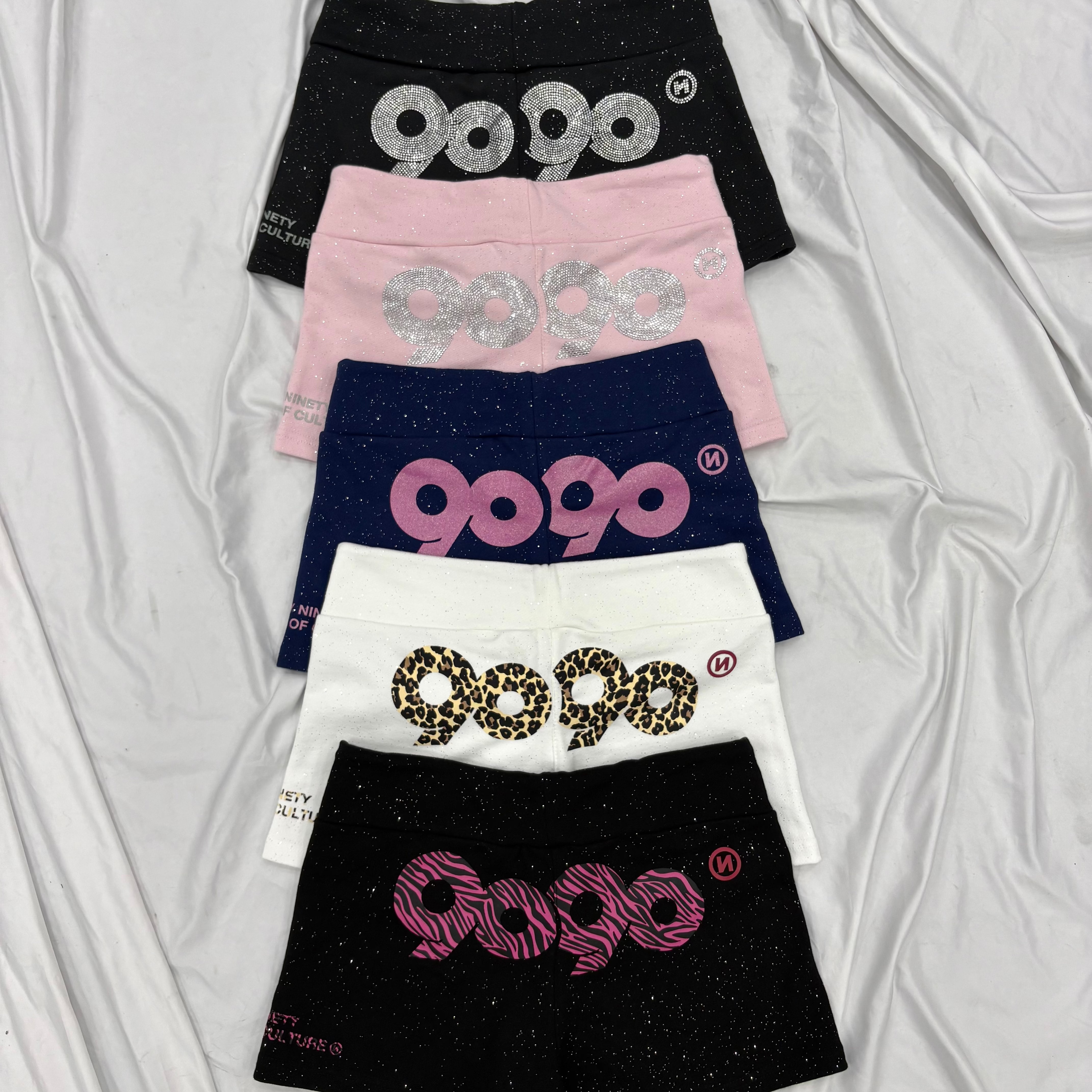90 Logo Glitter Micro Shorts
