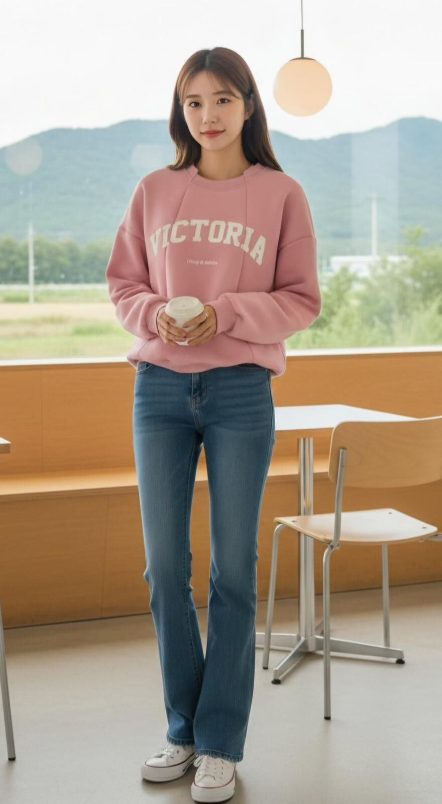 H847 落肩字母衛衣