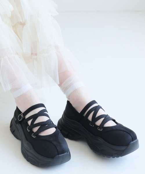 日本預訂 VN 限定 Platform lace-up Mary Jane sneakers.