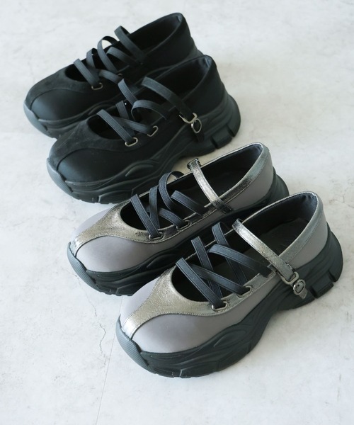 日本預訂 VN 限定 Platform lace-up Mary Jane sneakers.