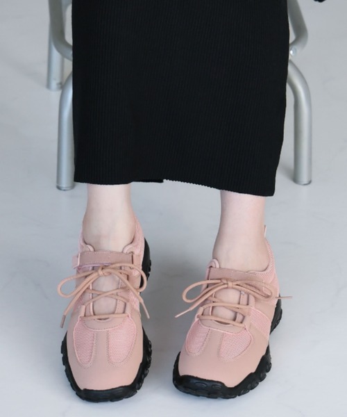 日本預訂 VN Soft sole lace-up belt sneakers