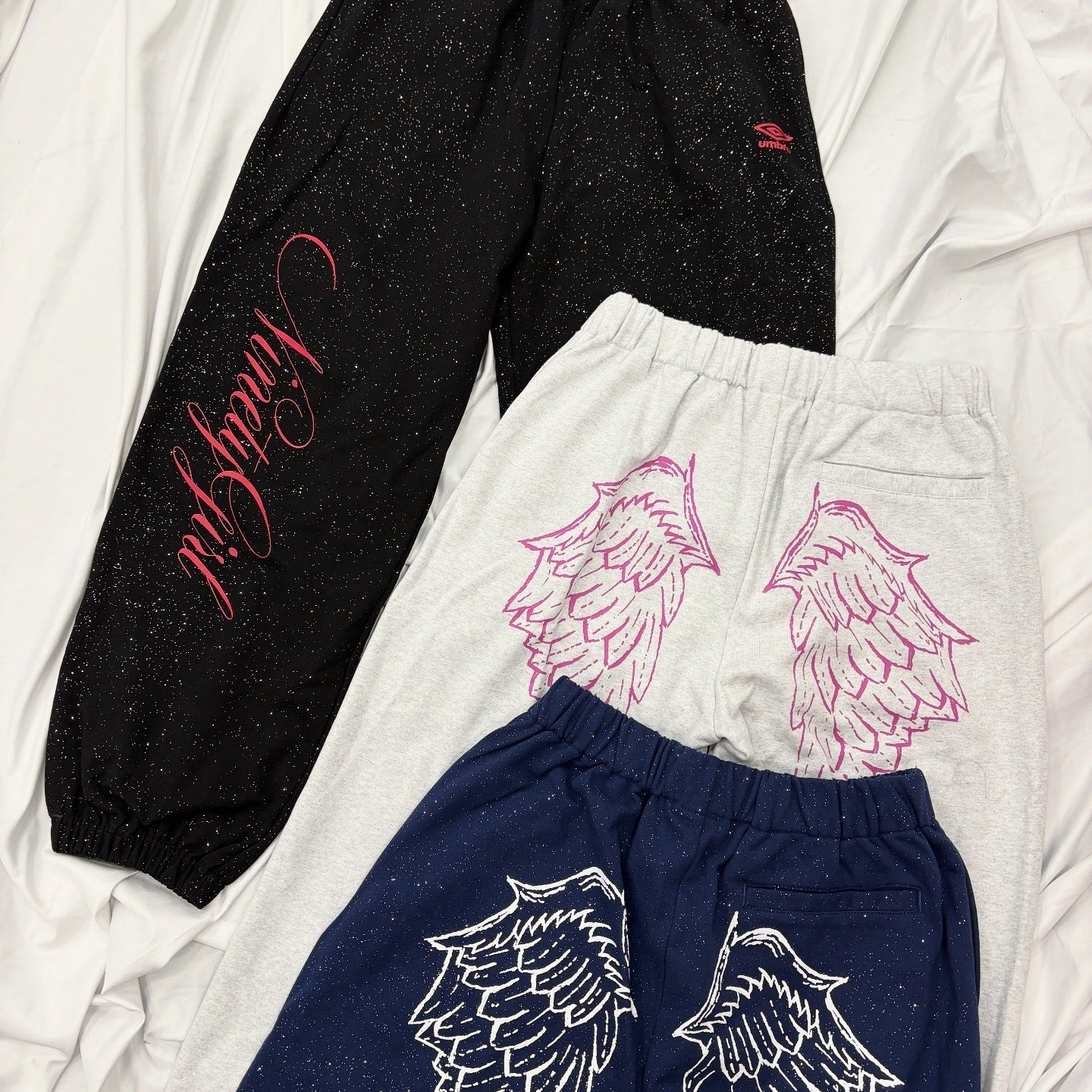 9090girl × umbro Feather Logo Glitter Sweat Pants