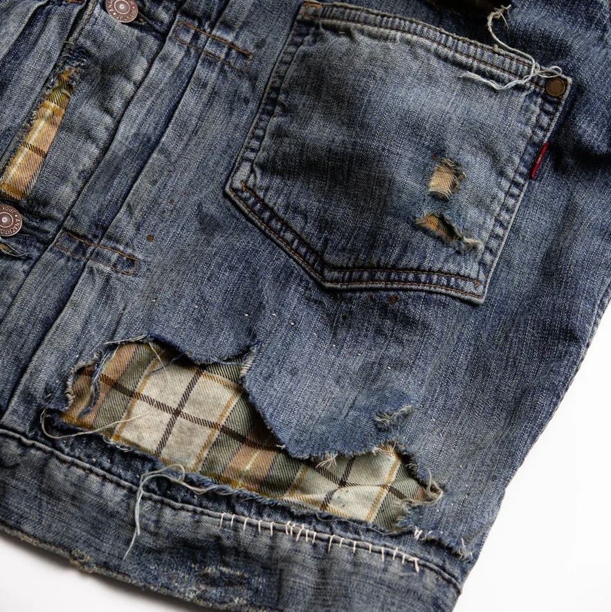 ANACHRONORM CHEAK COMBI DENIM JACKET INDIGO (REMAKE) AN332-R - PRE ORDER ITEM (預訂中)