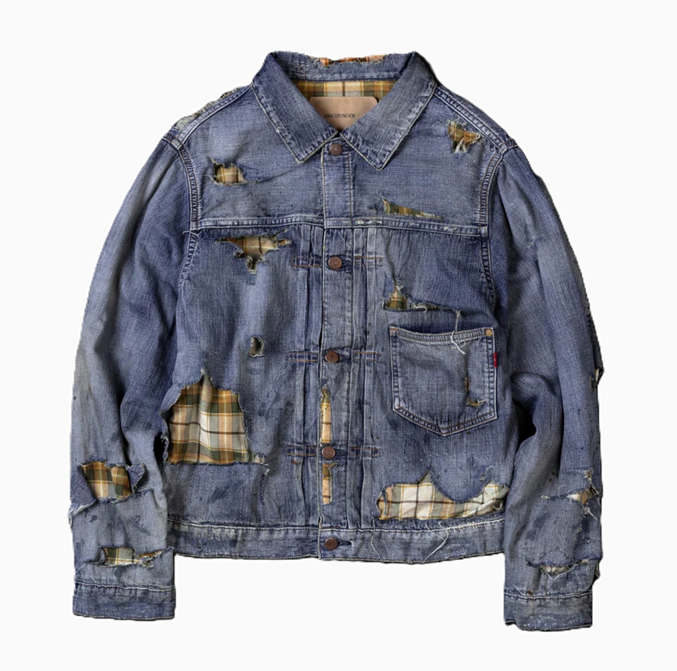 ANACHRONORM CHEAK COMBI DENIM JACKET INDIGO (REMAKE) AN332-R - PRE ORDER ITEM (預訂中)