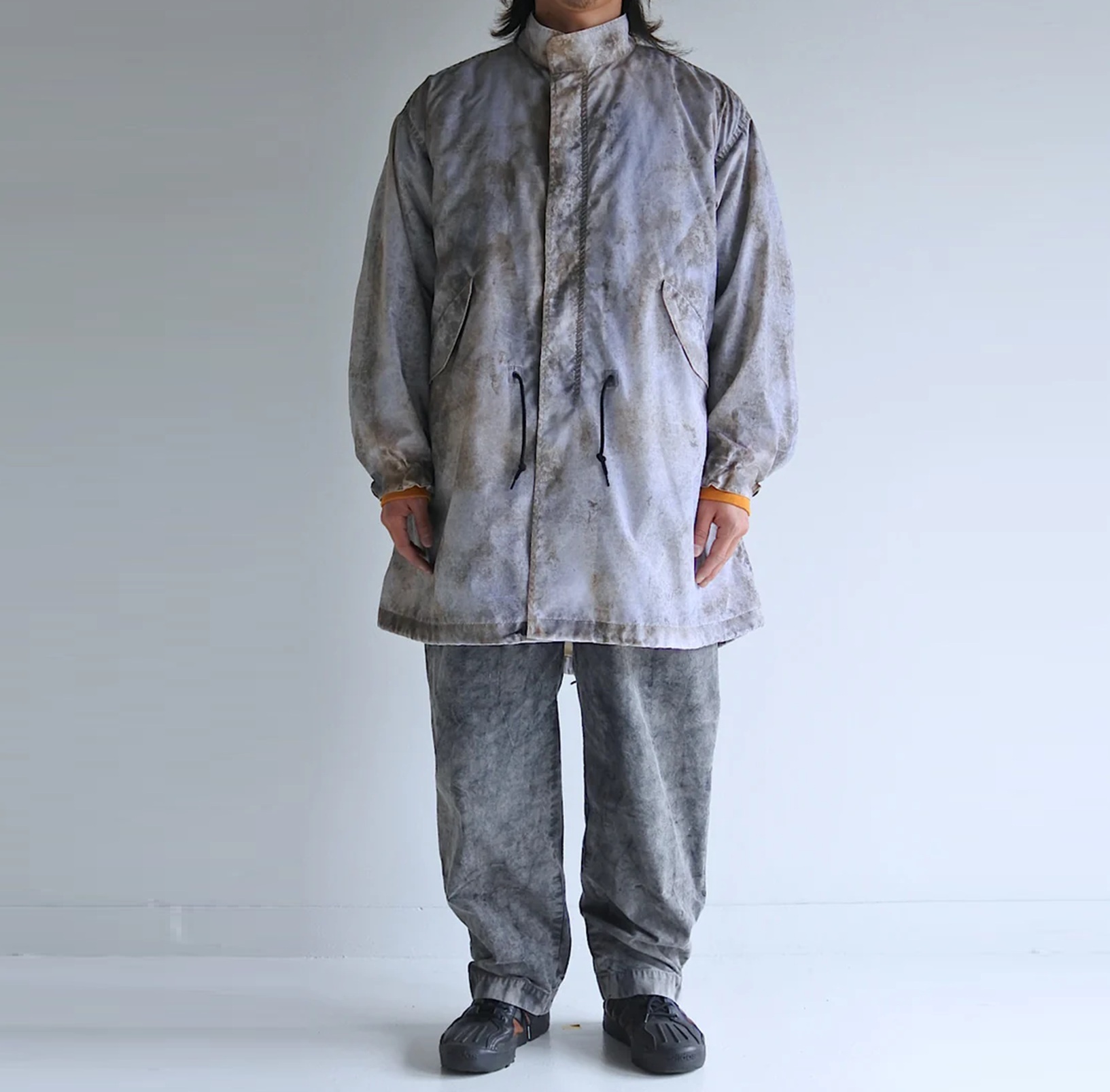 ANACHRONORM DIRTPAINT NYLON MODS COAT WHITE AN321 - PRE ORDER ITEM (預訂中)