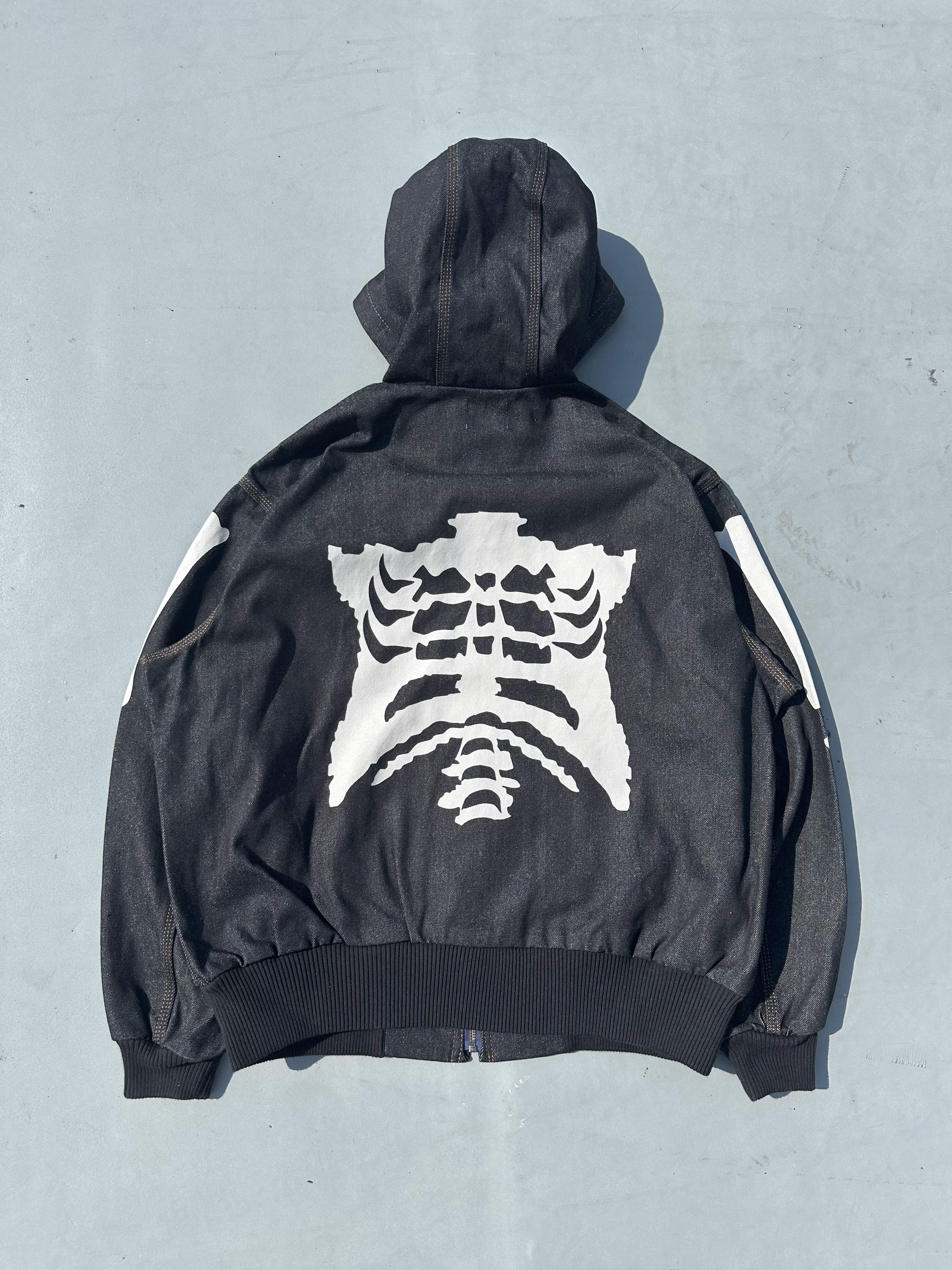 Bone Rigid Denim Zip Hoodie