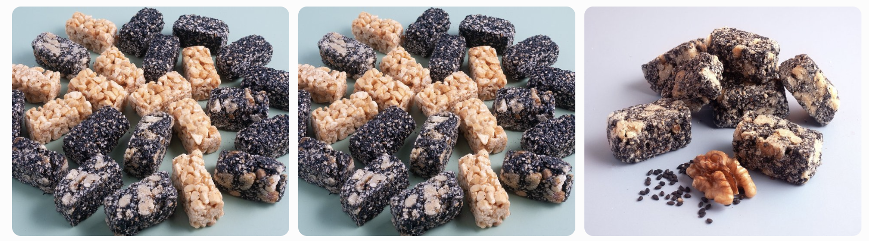 糖醇黑芝麻花生脆糖特寫