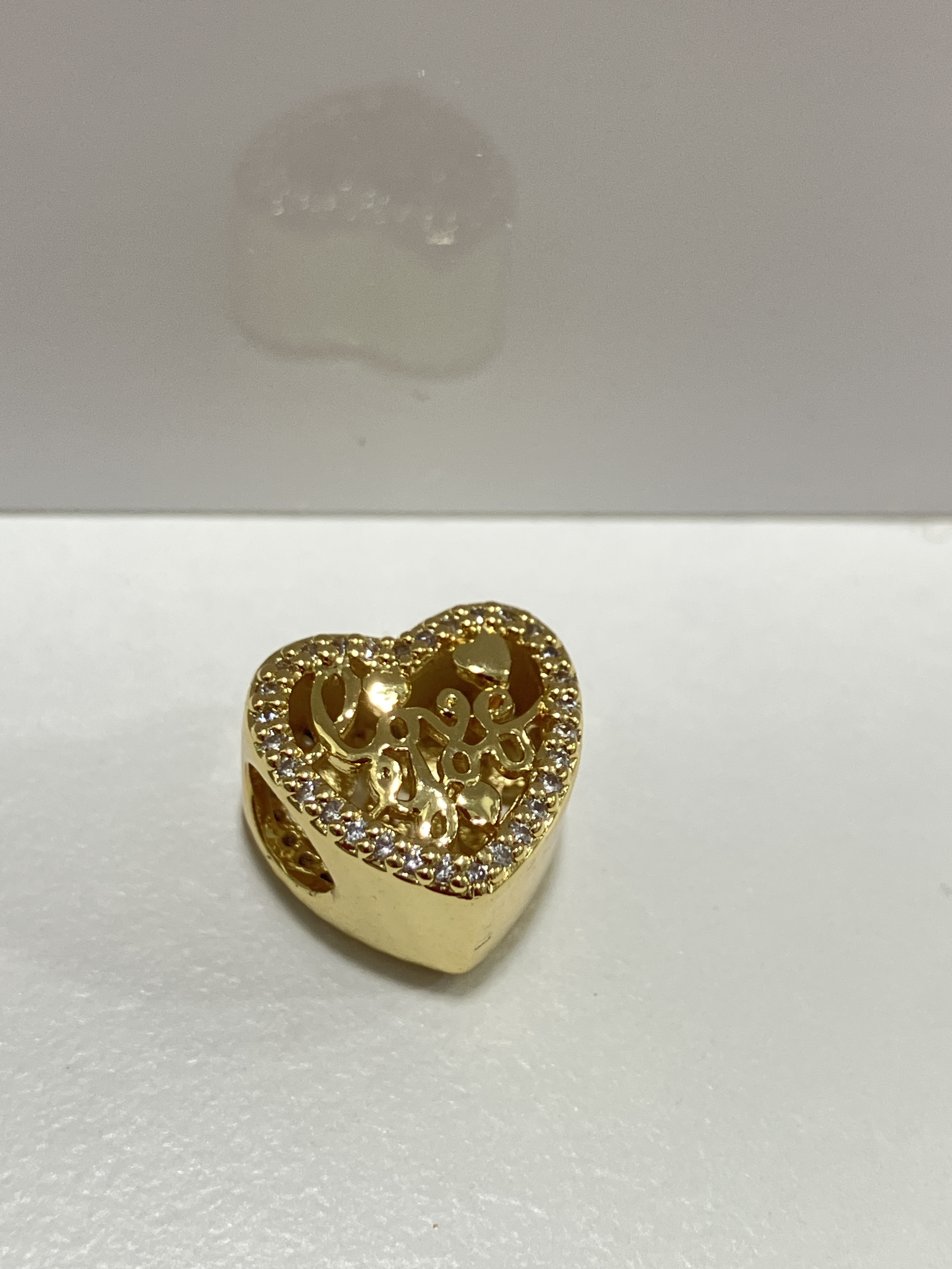 260131 - C128 潘潘金色心形love you隔珠一粒