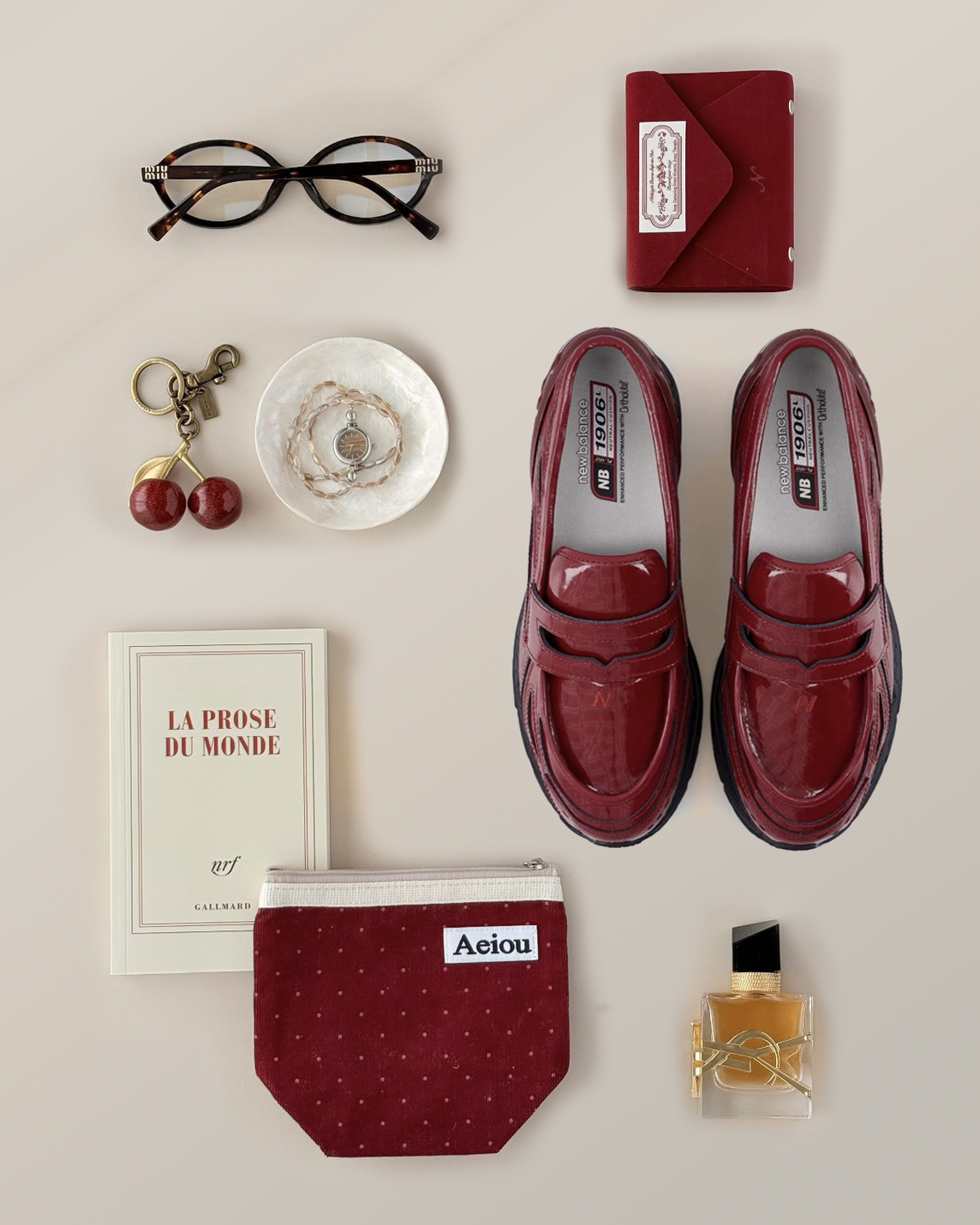 <零碼NB出清來拉❗> New Balance U1906 Loafers 鱷魚紋 櫻桃紅