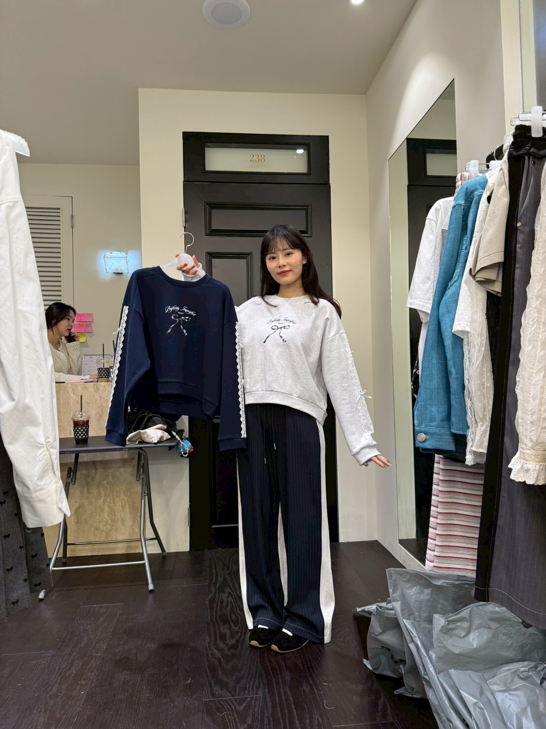 MS5404 Y2K蝴蝶結蕾絲衛衣