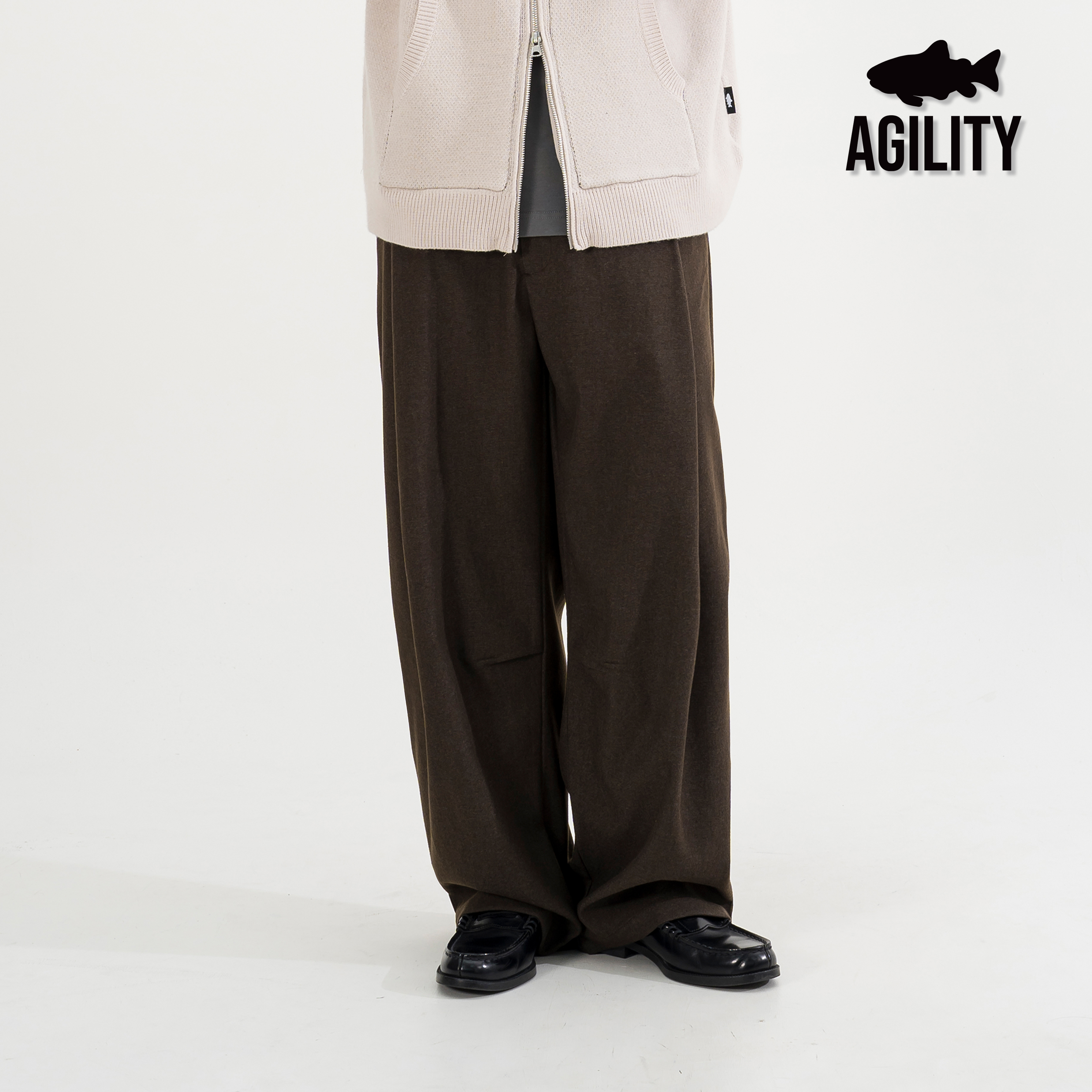 AGILITY Pleated Wool Wide Leg Pants 羊毛 打褶 闊腿長褲 [P45]
