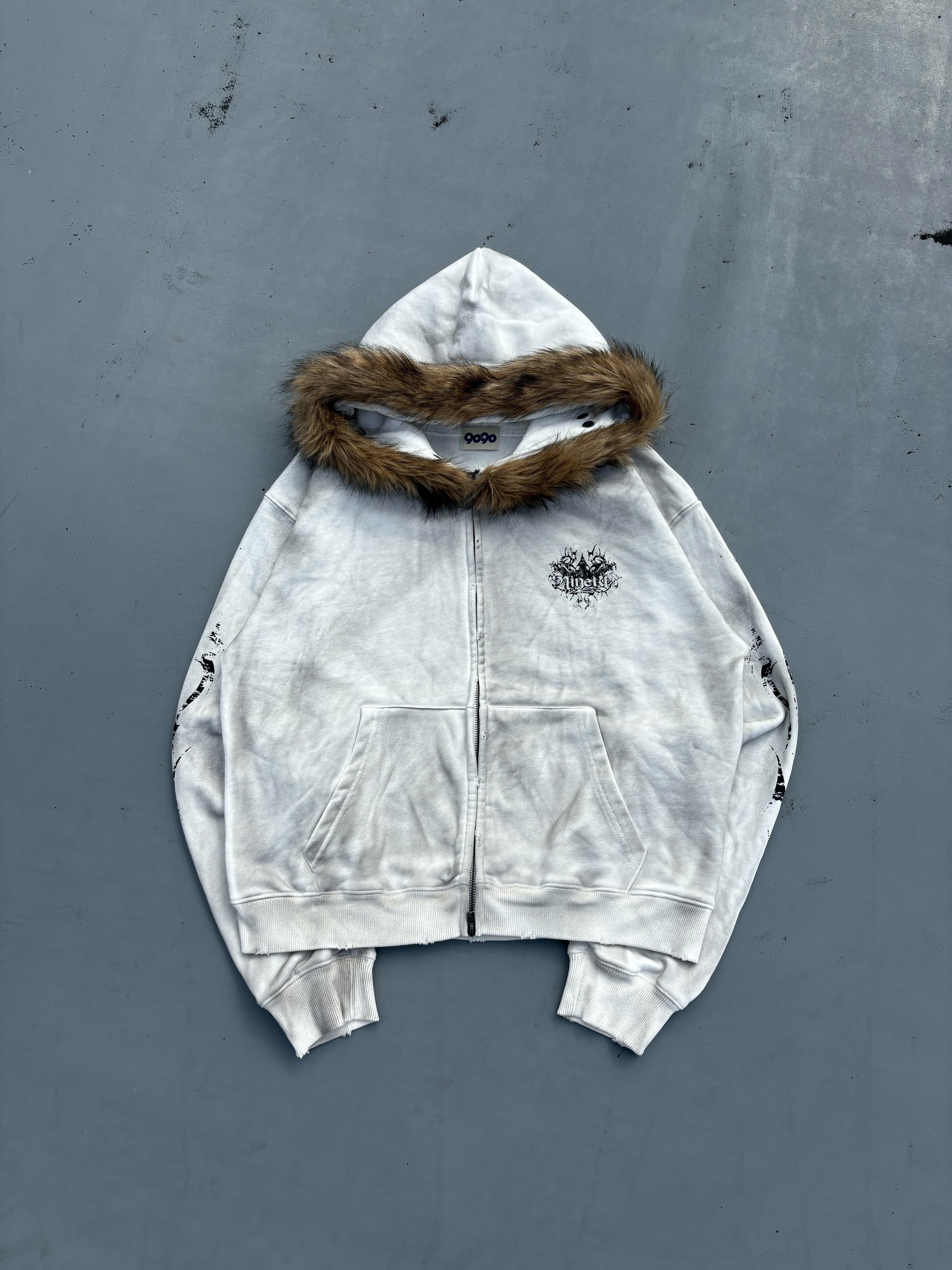 Tribal Kingo Logo Fur Zip Hoodie