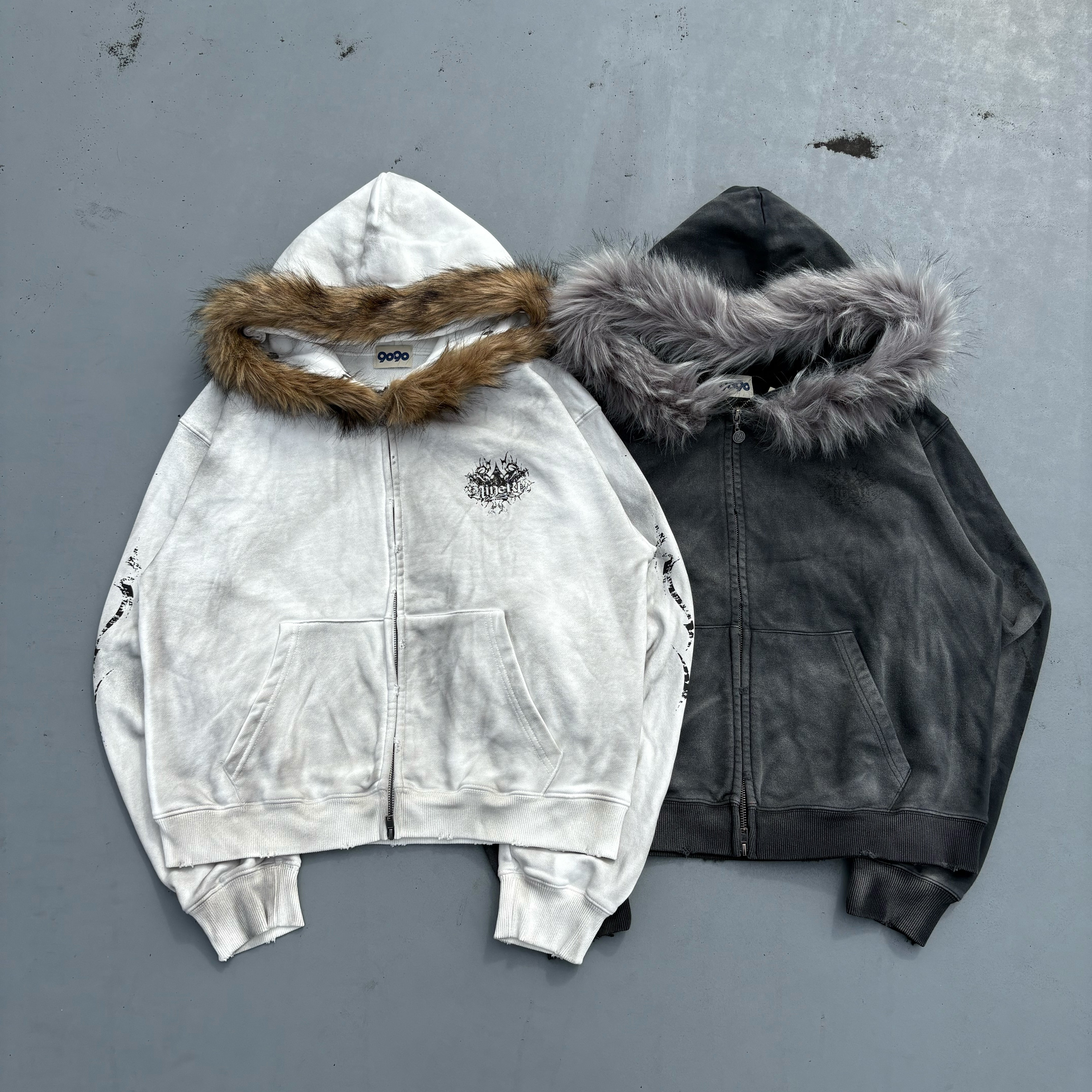 Tribal Kingo Logo Fur Zip Hoodie