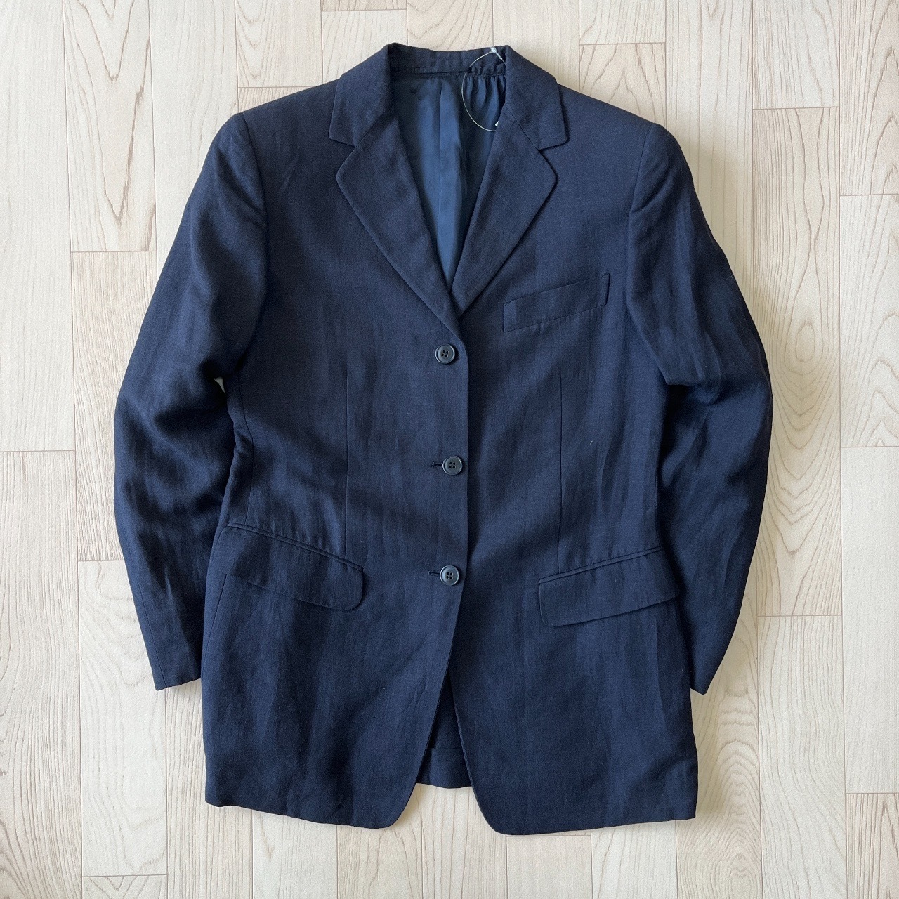 意大利製深藍色古著西裝外套