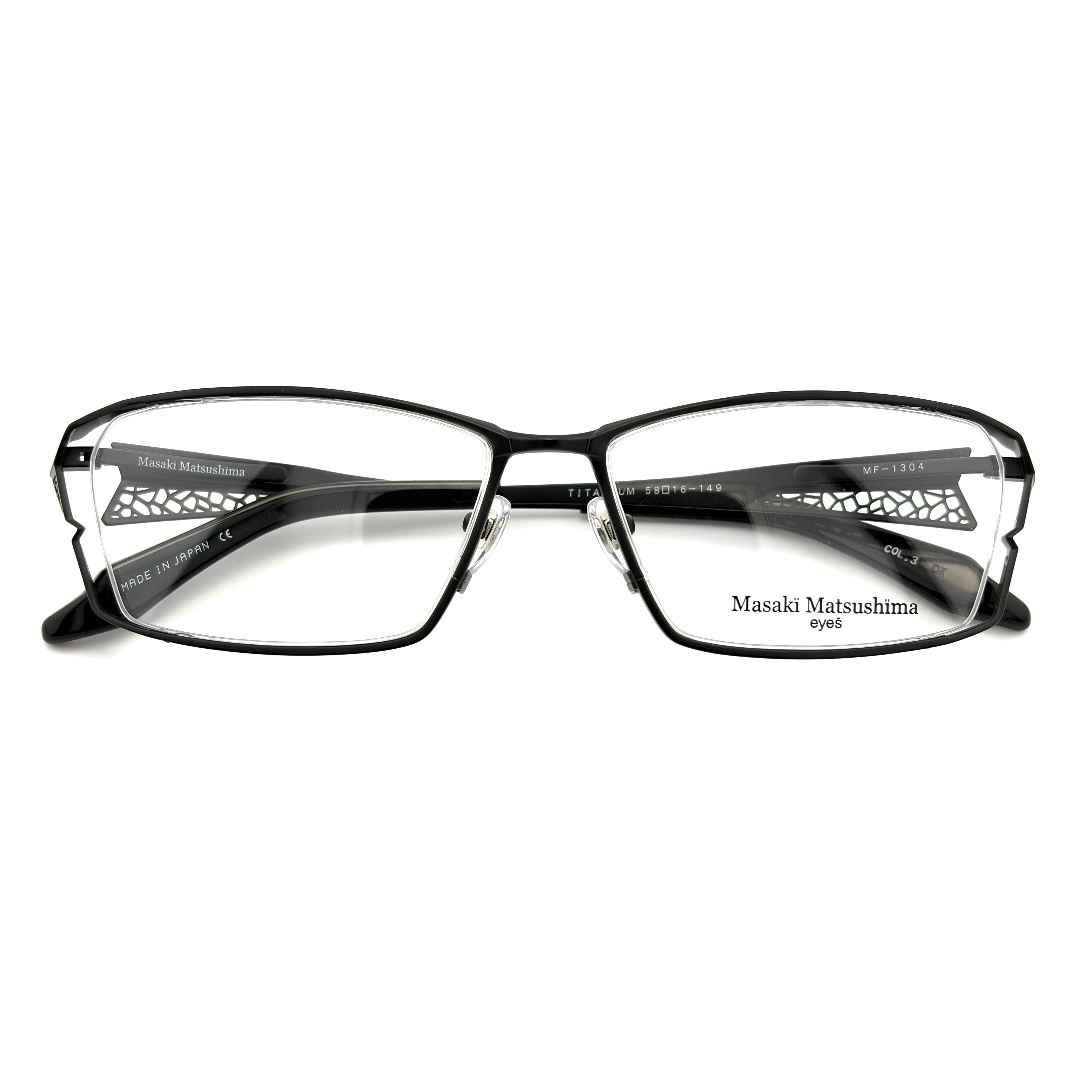 【Masaki】MF1304 C3 方框光學眼鏡 日本製鈦金屬♣ (霧黑)
