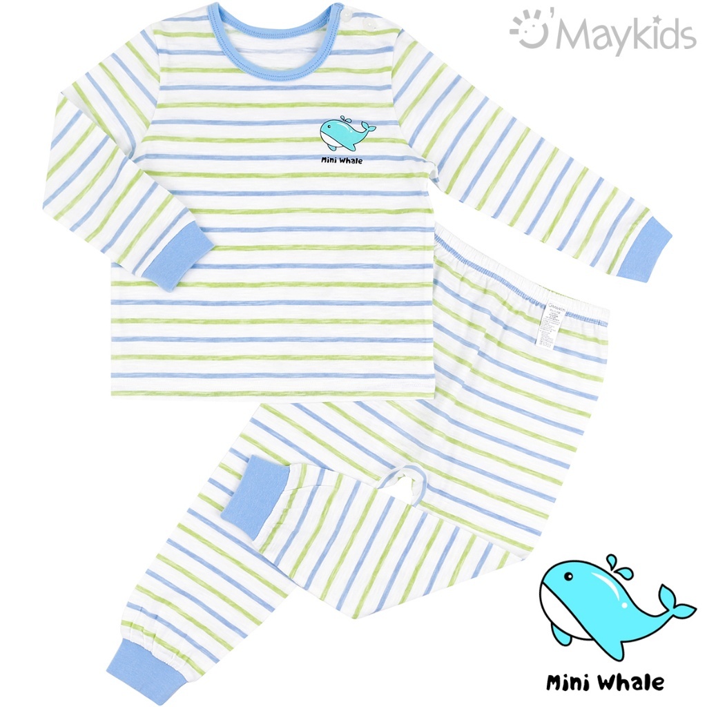 韓國🇰🇷 Maykids 條紋鯨魚家居套裝(90-160)