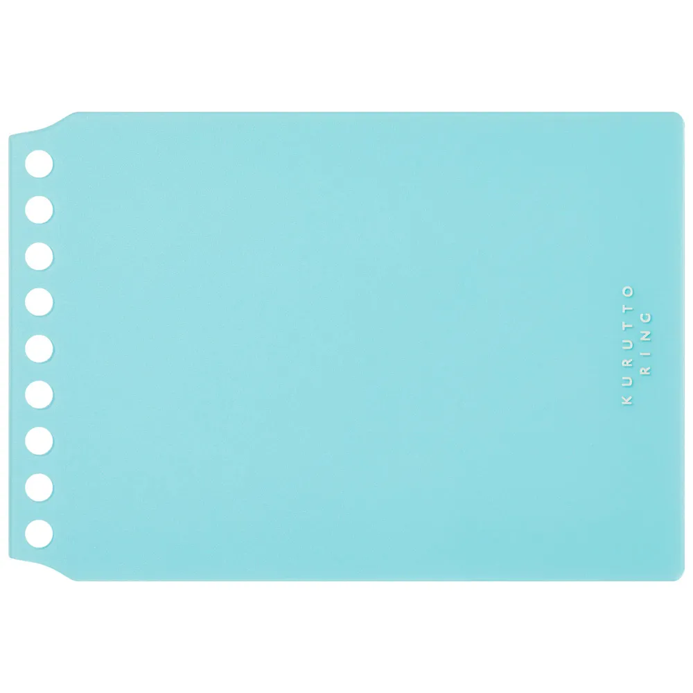 KURUTTO RING 9孔 活頁封面 透明藍｜MARUMAN 日本