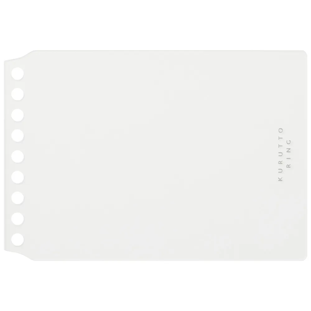 KURUTTO RING 9孔 活頁封面 透明白｜MARUMAN 日本