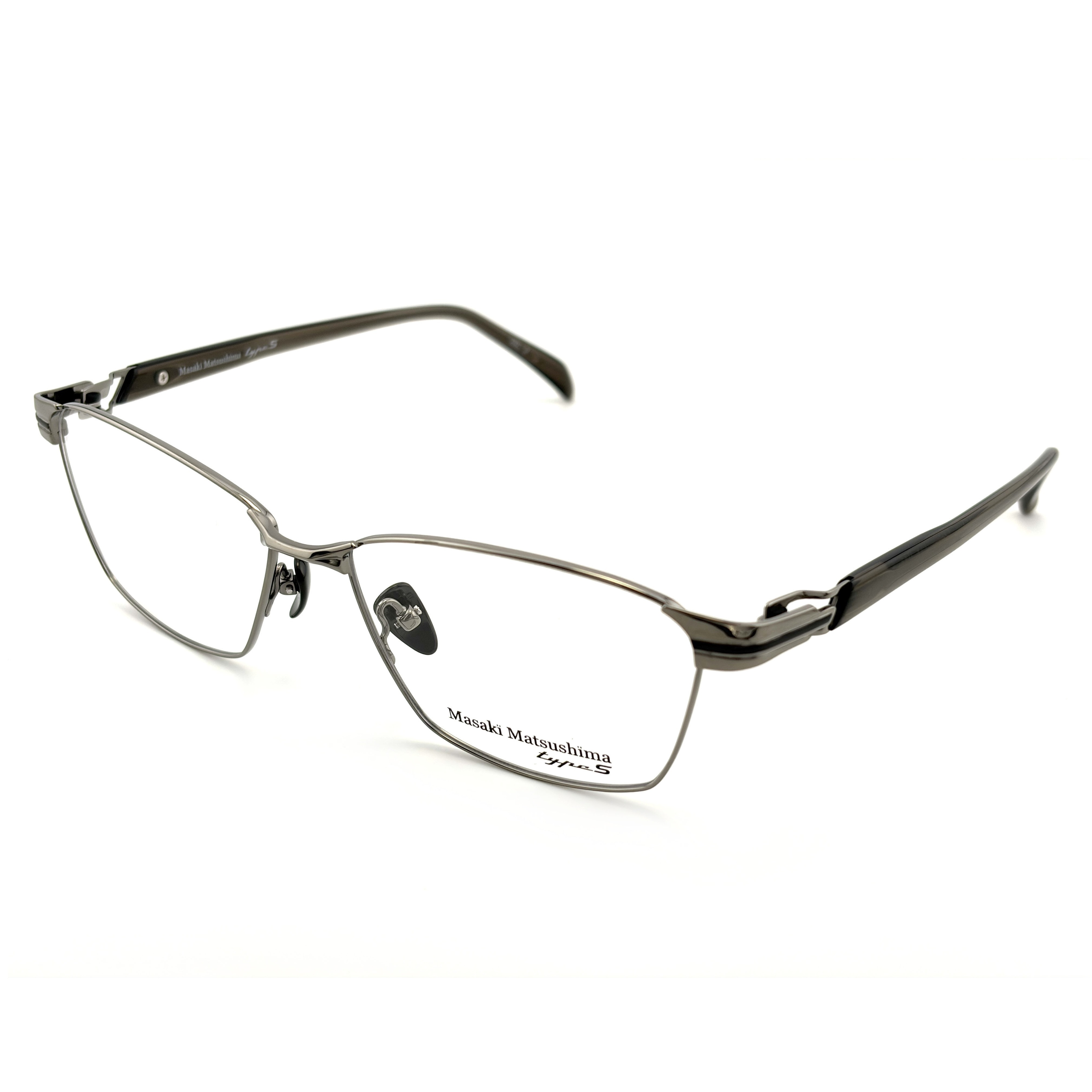 【Masaki】MFT5101 C3 方框光學眼鏡 日本製鈦金屬♣ (銀 透深棕) #type S系列