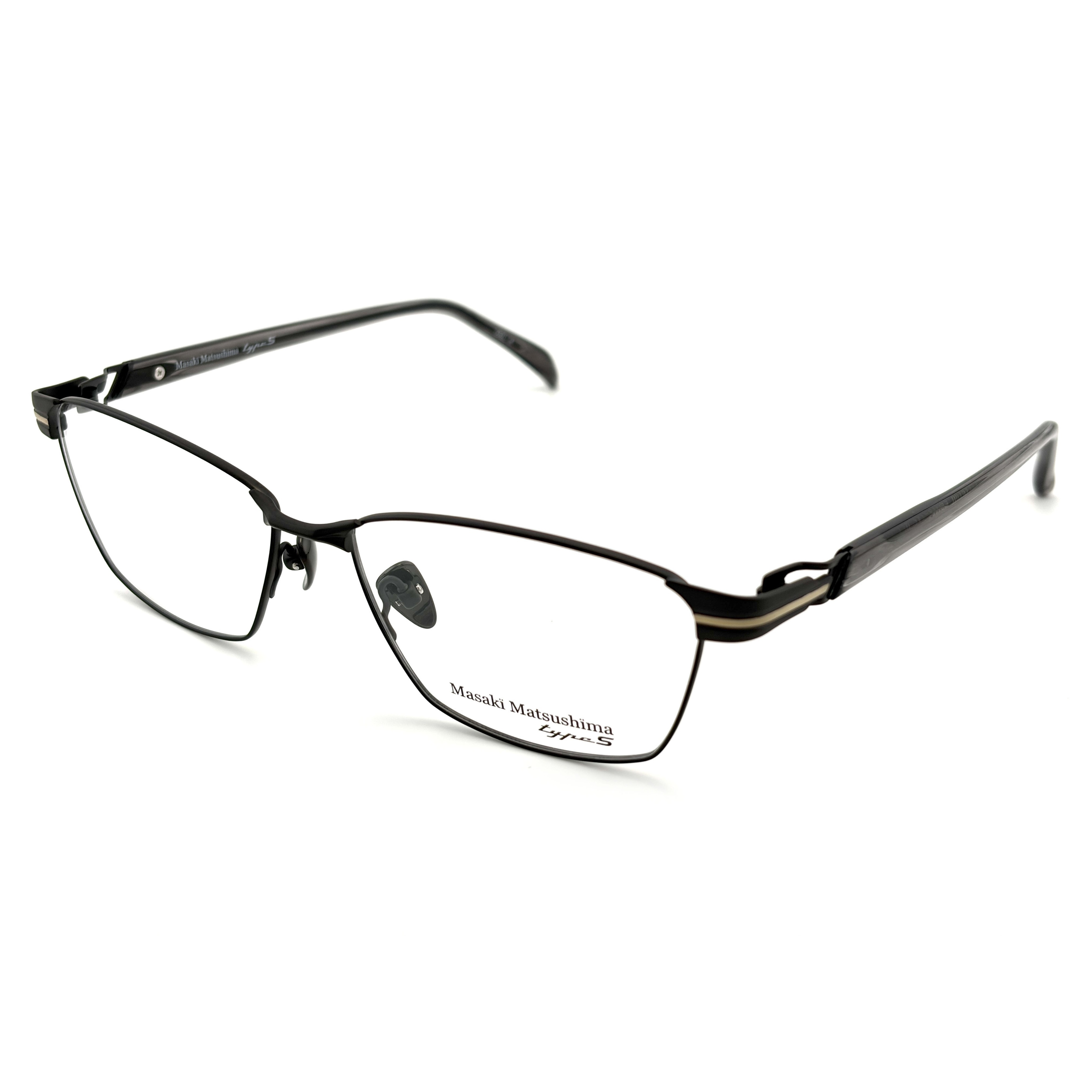 【Masaki】MFT5101 C4 方框光學眼鏡 日本製鈦金屬♣ (霧黑 透深灰) #type S系列