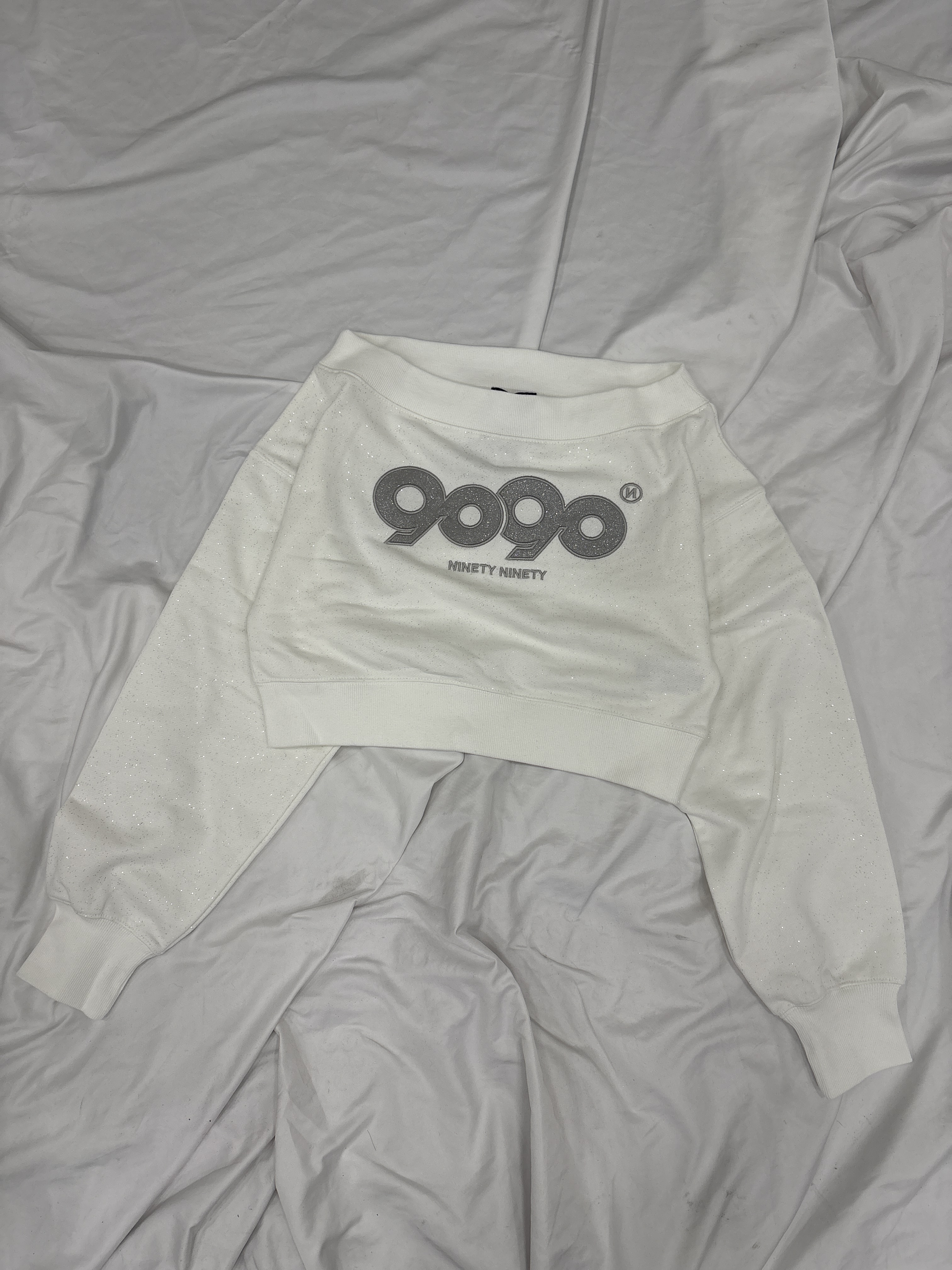 OG Logo Glitter Off-shoulder Sweat