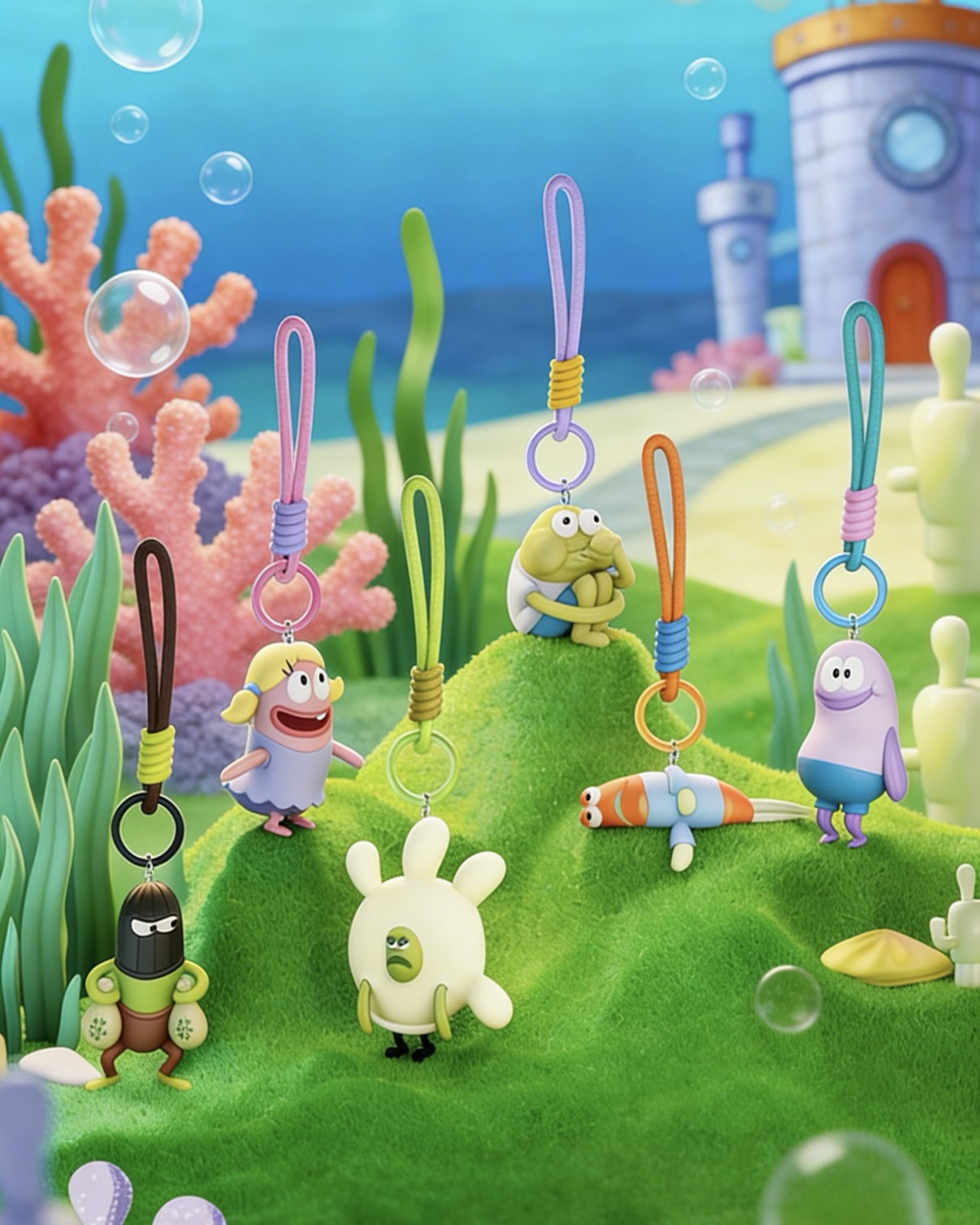 <正版授權>海綿寶寶 比奇堡小魚民系列 盲盒 吊飾 掛件